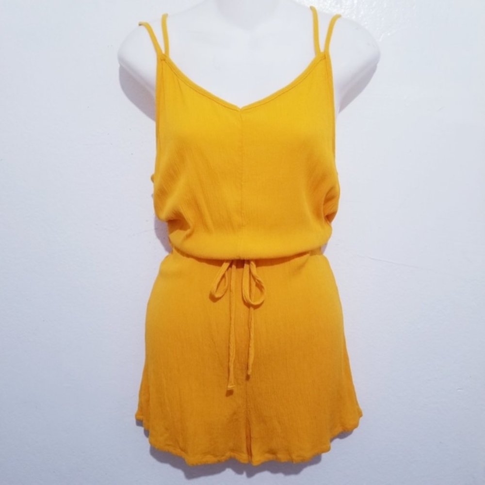 Divided mustard romper